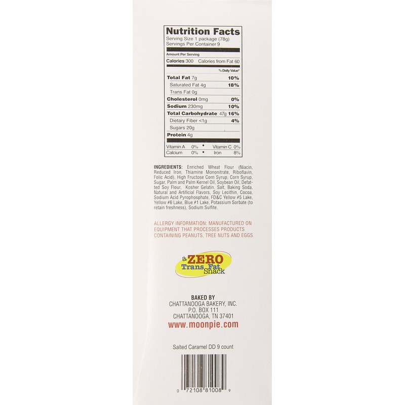 Moon Pie The Original Marshmallow Sandwich Salted Caramel, 24.75 Ounce