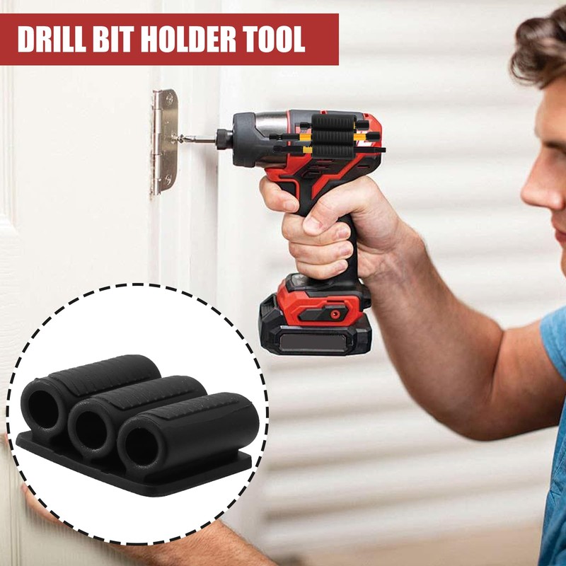 Biaungdo Drill Bit Holder, 3 Pack Adhesive Drill Bit Sleeve