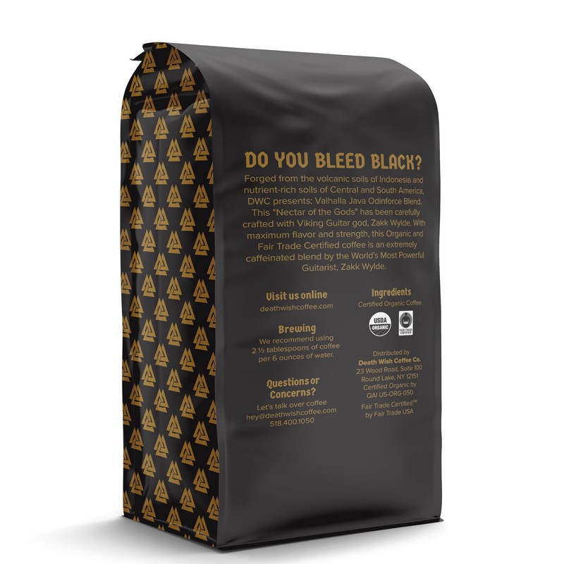 Death Wish Coffee, Valhalla Java Dark Roast Grounds - Extra
