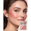 Erinde 3 tonos Cosmetics Powder Blush Palette Mate,#04