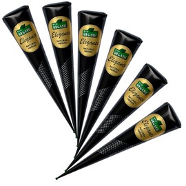 Hiredit 100% Natural Ready to Use Henna Paste Hair Color Hair Dye Cones Reddish Brown Color (Chestnut Brown (Og), 6 Pack)