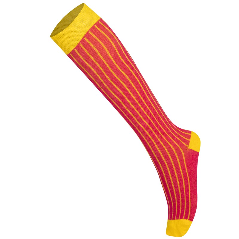 Mysocks Unisex Ribbed Knee Socks Made of Extra Fine Combed