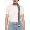 Aireve Gingham Check Long Scarf (Black)