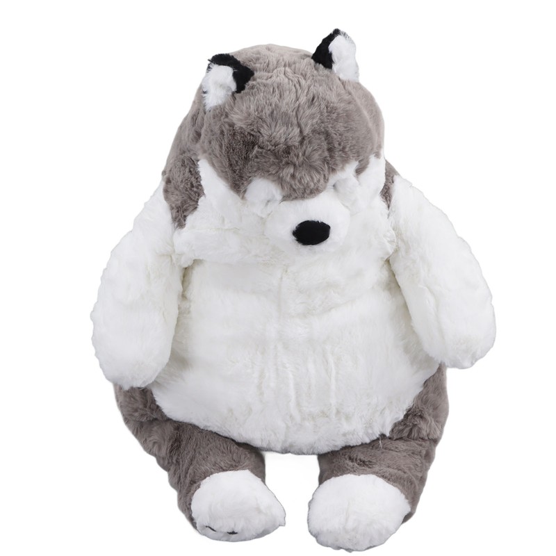 Lovely Stuffed Dog Doll Grey White Decompression Cute Dog Plush