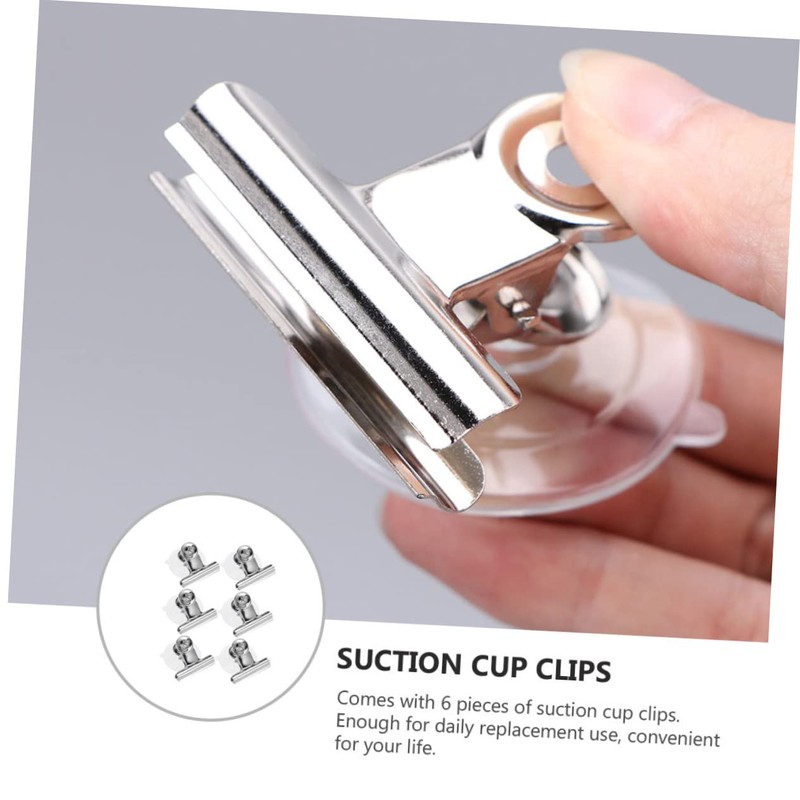 ARTIBETTER 6pcs Suction Cup with Clip for Hanging Coat Suction