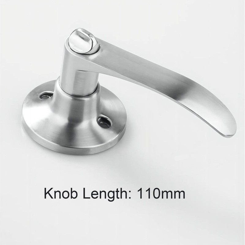 Qrity Bathroom Door Handle, Cylindrical Lever Lock, Interior Privacy No