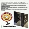 Quctaki Recoil Starter Assembly with Pull Cord Handle and Bolts