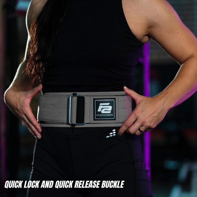 Fit Active Sports Cinturón de levantamiento de pesas con autobloqueo