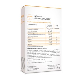 Medicom – Nobilin Gelenk Complex, Gelenkkapseln, Gelenkgesundheit, Curcuma, Weihrauch, Hanföl, Vitamin C, Calcium, Zink, Mangan, Knochen und Knorpel, Gelenkunterstützung, Nahrungsergänzung –60 Kapseln