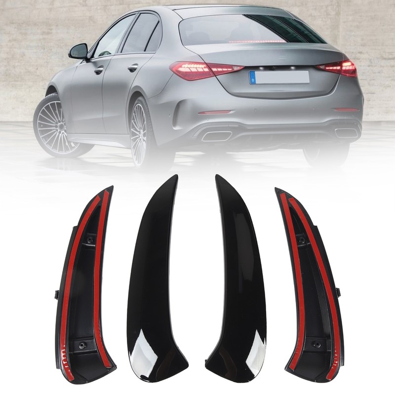 Pair of Rear Bumper Side Vent Spoiler Trim Left Right
