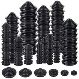 Pack of 90 Rubber Grommets, 6 Sizes Cable Grommet Rubber, 30 mm, 25 mm, 22 mm, 14 mm, 12 mm, 10 mm Tower Rubber Plug Set, Cable Grommet for Cables, Wire, Plugs, Electrical Devices