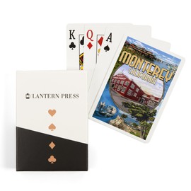 Lantern Press Monterey, California, Montage Scenes (52 Playing Cards, Poker Size Card Deck with Jokers)