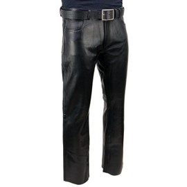 Milwaukee Leather | Classic Fit 5 Pocket Leather Pants for Men - Premium Leather Motorcycle Riding Pants - LKM5790-42