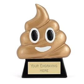 Trophies Plus Medals Novelty Golden Emoji Award 11cm (4 3/8")