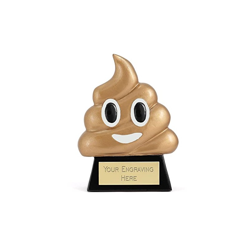 Trophies Plus Medals Novelty Golden Emoji Award 11cm (4 3/8")