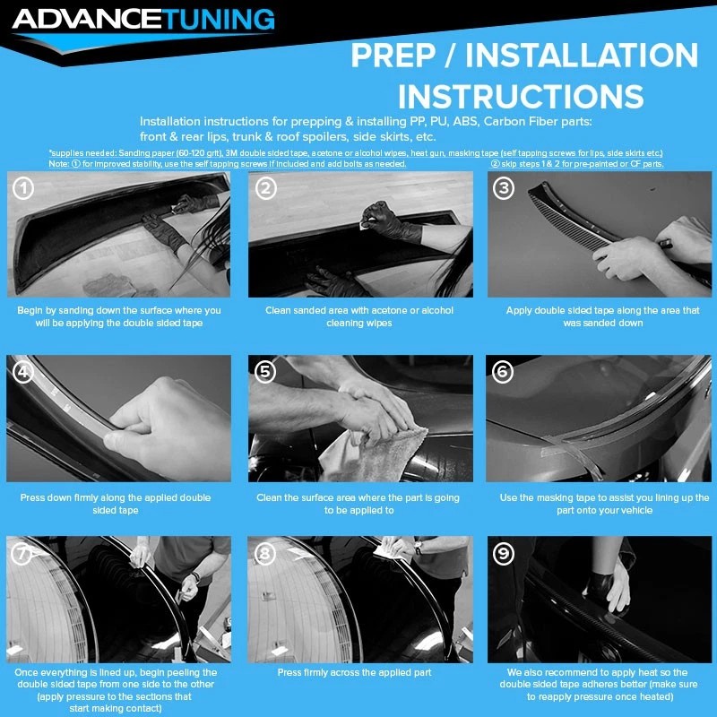 Advancetuning Fits 09-11 Honda Civic Coupe FG2 DP Style Unpainted