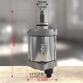 1PZ TR4-R02 Starter Motor with Relay Solenoid Replacement for Honda Rancher 420 TRX420 FE FM TE TM FA Foreman 500 TRX500 FE FM Pioneer 500 SXS500M2 31200-HP5-601 35850-HP5-600