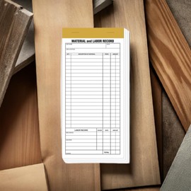 5Forms 230 Compact Material & Labor Records 4 1/4 x 8 1/4" Qty 1000