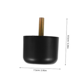 Angoily 8pcs Furniture Mat Furniture Feet Furniture Legs Screw on Table Leveler Stool Desk Legs Chairs Leg Bed Foot Legs Support Chair Leg Floor Protectors Adjustable Bed Leg Black Plastic