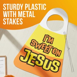 Fun Express 16" X 24" Religious Candy Corn Stand-In Yard Sign