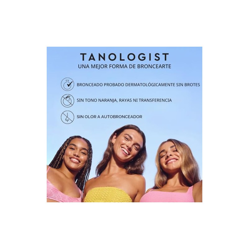 TANOLOGIST, Brightening Daily Glow Tan Lotion, Crema Bronceadora Gradual, Niacinamida,