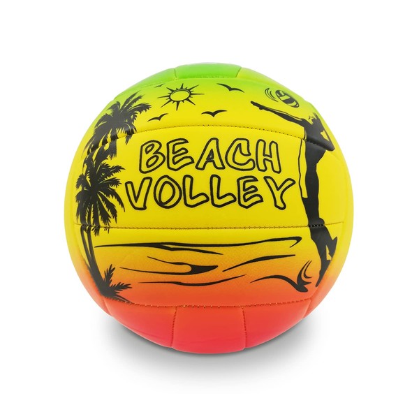 mondo Toys Rainbow 23030 Soft Touch Soft PVC Volleyball Beach Volleyball Official Size 5
