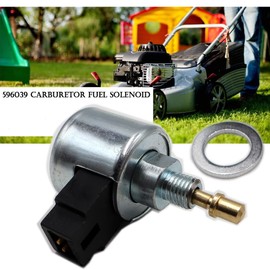 LIZAPUS 596039 Carburetor Fuel Solenoid Compatible with Briggs & Stratton 596039 Fuel Solenoid Replacement Part Carburetor Solenoid Valve