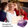 Silkwishes Grandma Birthday Gifts, Grandma Gifts Purple Blanket 50" x