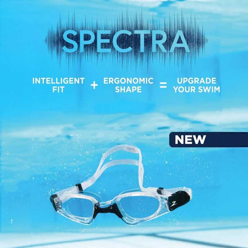 Zoggs Spectra Swimming Goggles Anti-fog Watertight Design, Micro Adjustable, Intelligent