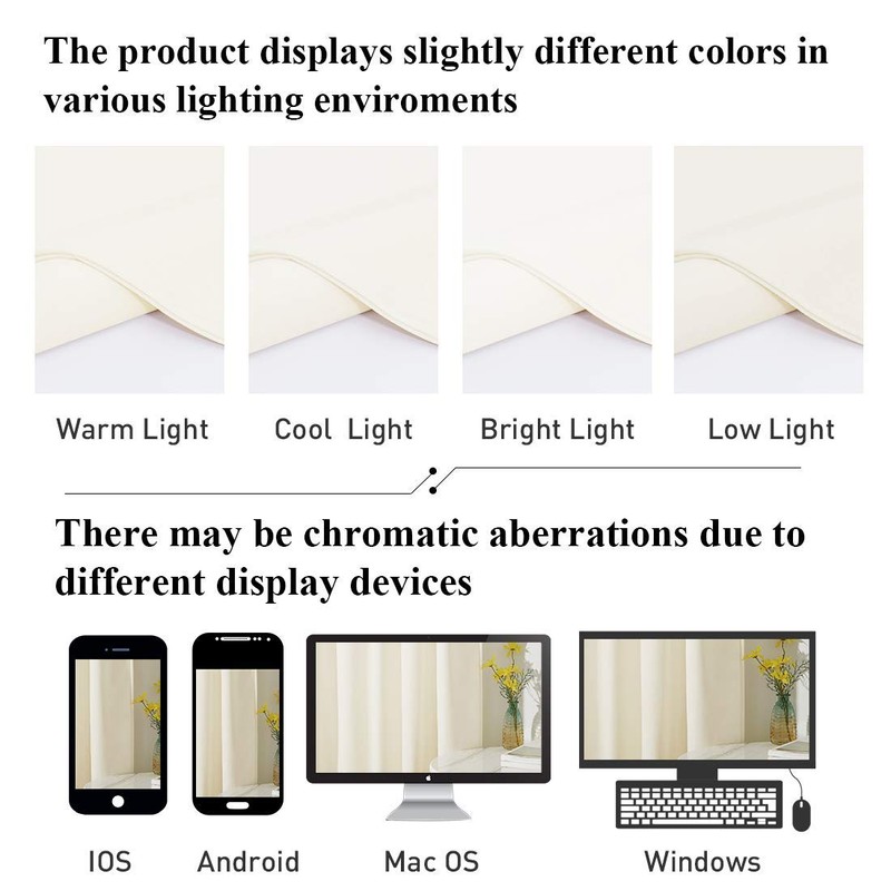 StangH Soft Ivory Velvet Curtains 102 inches Long 2 Panels