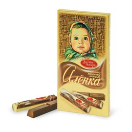 Milky Chocolate Alenka Imported Russian Sweets Candy Food Grocery Gourmet Bars [1 Chocolate Bar]