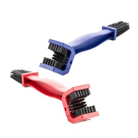 LST Chain Cleaning Motorbike Bike Brush Set Red Blue Sprocket Chain Brush Set of 2
