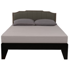 Lirex Fitted Sheet, Super King Size 100% Cotton 300 Thread Count Soft Breathable Fitted Sheet, Grey