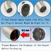 8PCS Faucet Aerator, 16.5mm Water-Saving Flow Limiter Set for Bathroom