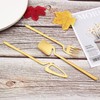 JASHII Matte Gold Hangable Silverware Set, Stainless Steel Flatware Set,