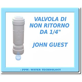 John Guest Connection Single Check Valve 1/4 inch Tube OD (One Supplied)