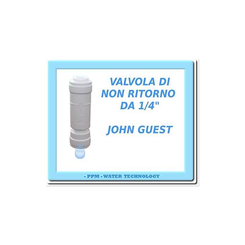 John Guest Connection Single Check Valve 1/4 inch Tube OD