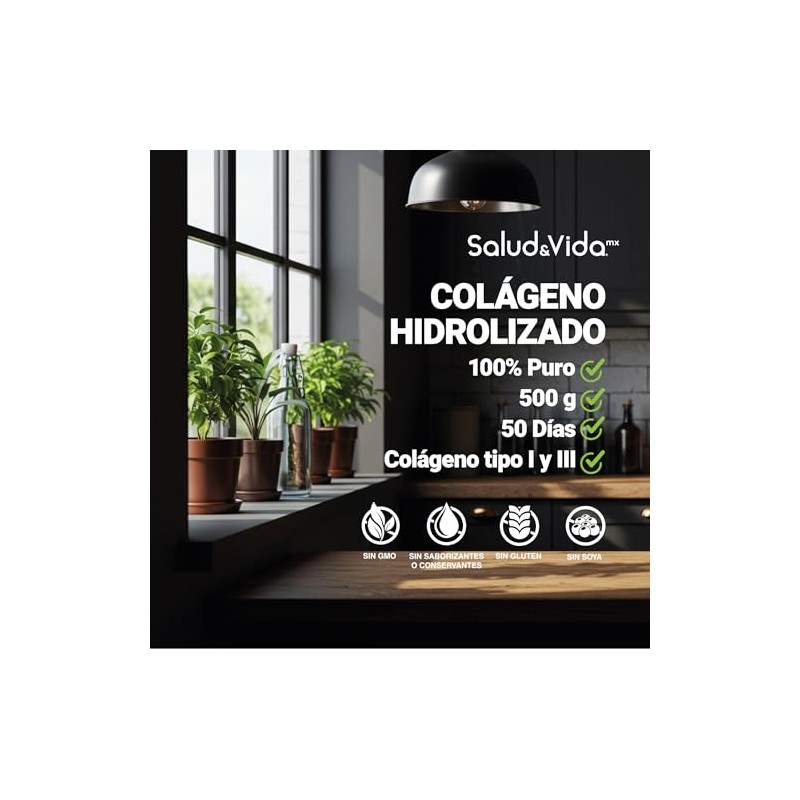 Salud Vida Colágeno Hidrolizado 100 Puro Por Porción Apoyo Nutricional