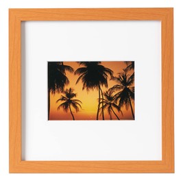 Kenko PS-PC2-L-NA Picture Frame Square II Large Natural Resin Frame Glass Surface with Free Standing Stand