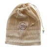 EarthForAll Organic Cotton Mesh Bags Pack of 3 Cream Utility,