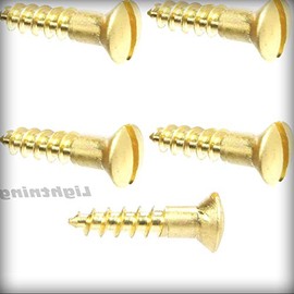 New Pack of 100 Pcs #6 x 3/4" inch Solid Brass Wood Hardware Machine Screws Kit Oval Head Slotted Drive Set Warranity by Pr-Merchant