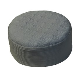 ADOTO Special Designed Kufi Hat for Men Soft Fabric Lightweight Prayer Hat for Men - Warm Taqiah Cap Muslim Hat for Men- Beanie Ramadan Topi Prayer Cap Gray, Gray, Medium