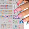 12 Pegatinas Autoadhesivas para Uñas, para Manicura, Bricolaje, para Decoración