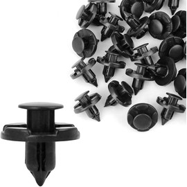 JUTOSU 100pcs 8mm Hole Diameter Clips Automotive Rivets Plastic Rivet Trim Clips Retaining Clips Fit Nissan Hole Rivet Fastener Mud Flap Nylon Bumper Fender Clips Fender Clips for Toyota Nissan