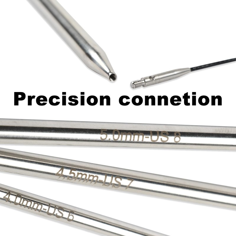 Svartur Lace Interchangeable Circular Knitting Needles, 5" Stainless Steel Interchangeable