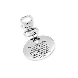 I Know The Plans I Have For You Clip On Charm, Jeremiah 29 11 Charm, Scripture Quote, God’s Plans For You, Plans To Prosper, Christian Gift