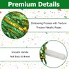 Hooshing 12PCS Green and Gold Pom Poms Cheerleading Metallic Foil