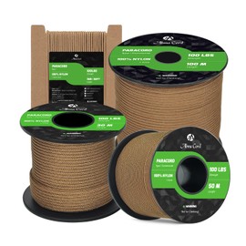 Abma Cord Paracord 2 mm 30 m 100% Nylon Rope Type I Cord with 1 Core All-Purpose Rope - Max. 45 kg (100 lbs) - Brown