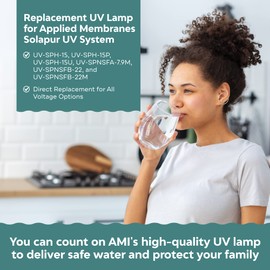 APPLIED MEMBRANES INC. UV-Light Water Filter Replacement Bulb, Compatible with UV-SPH-15-L Solapur Ultraviolet Systems, 39.3"