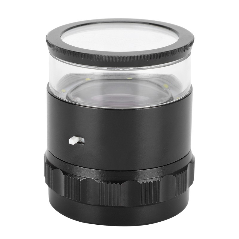 8LED 10X Magnifier Loupe with Scale High Definition Adjustable Magnifying